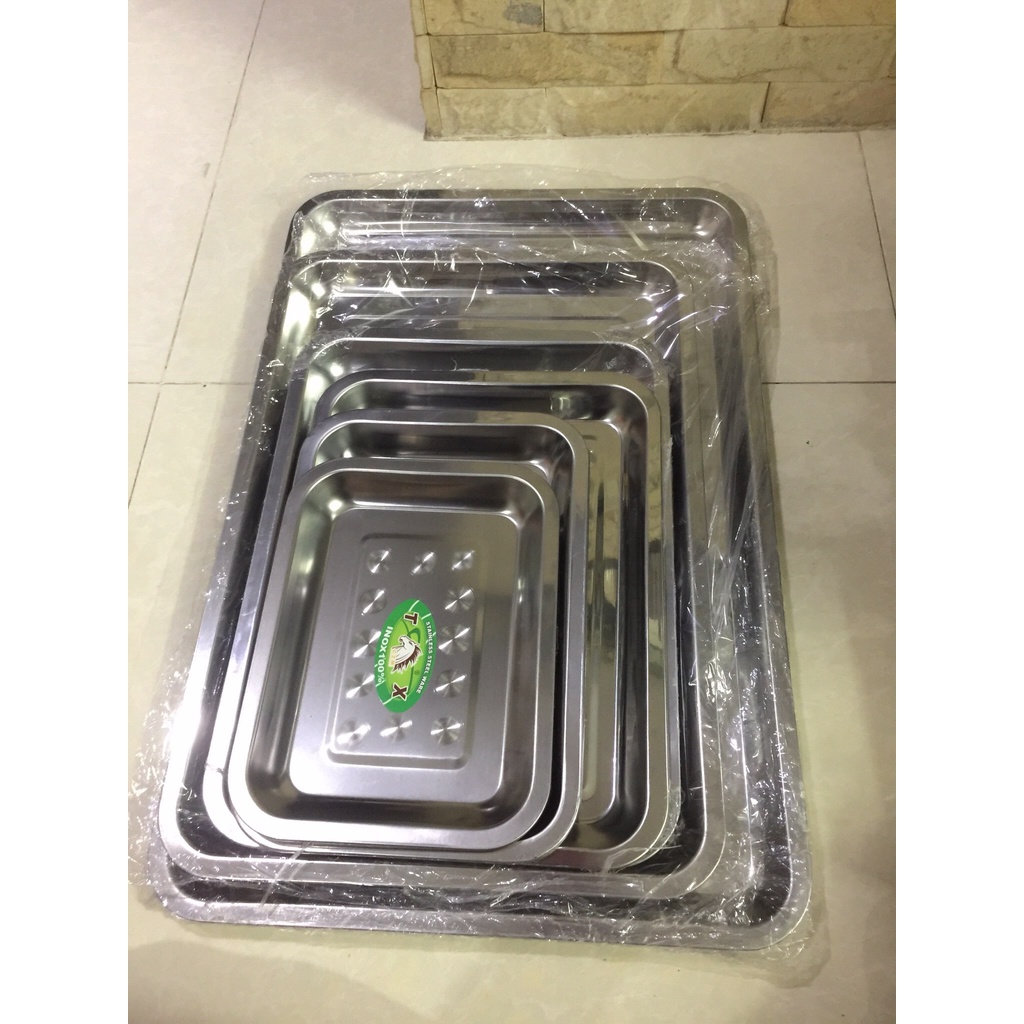 khay inox cạn, khay bưng quà trên , cắt băng khánh thành
